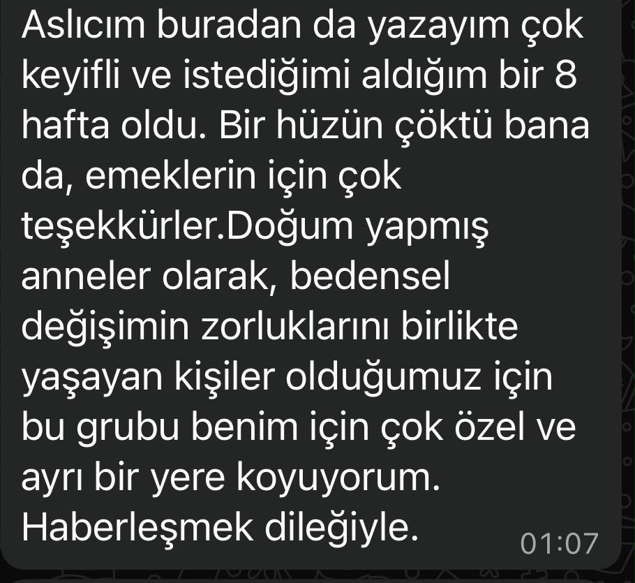 Danışan yorumu: 8 haftalık değişim ve doğum sonrası anneler grubu